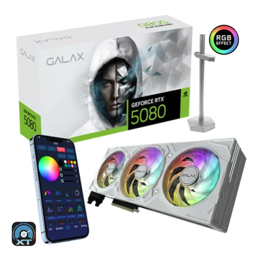 GALAX GeForce RTX 5080 EX Gamer 1-Click OC White 16GB GDDR7 GPU GALAX GeForce RTX 5080 EX Gamer 1-Click OC White 16GB GDDR7 GPU