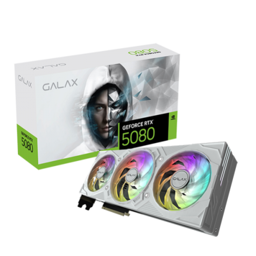 GALAX GeForce RTX 5080 EX Gamer 1-Click OC White 16GB GDDR7 GPU GALAX GeForce RTX 5080 EX Gamer 1-Click OC White 16GB GDDR7 GPU