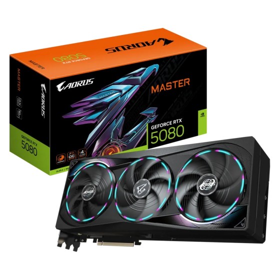 Gigabyte AORUS GeForce RTX 5080 MASTER 16G GDDR7 GPU Gigabyte AORUS GeForce RTX 5080 MASTER 16G GDDR7 GPU