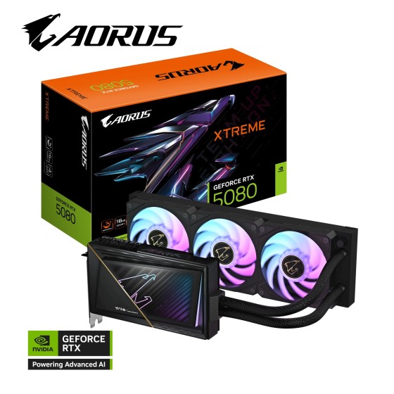 Gigabyte AORUS GeForce RTX 5080 XTREME WATERFORCE 16G GDDR7 GPU Gigabyte AORUS GeForce RTX 5080 XTREME WATERFORCE 16G GDDR7 GPU