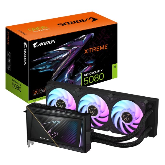 Gigabyte AORUS GeForce RTX 5080 XTREME WATERFORCE 16G GDDR7 GPU Gigabyte AORUS GeForce RTX 5080 XTREME WATERFORCE 16G GDDR7 GPU