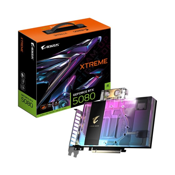 Gigabyte AORUS GeForce RTX 5080 XTREME WATERFORCE WB 16G GDDR7 GPU Gigabyte AORUS GeForce RTX 5080 XTREME WATERFORCE WB 16G GDDR7 GPU