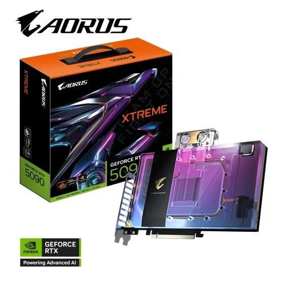 Gigabyte AORUS GeForce RTX 5090 XTREME WATERFORCE WB 32G GPU Gigabyte AORUS GeForce RTX 5090 XTREME WATERFORCE WB 32G GPU