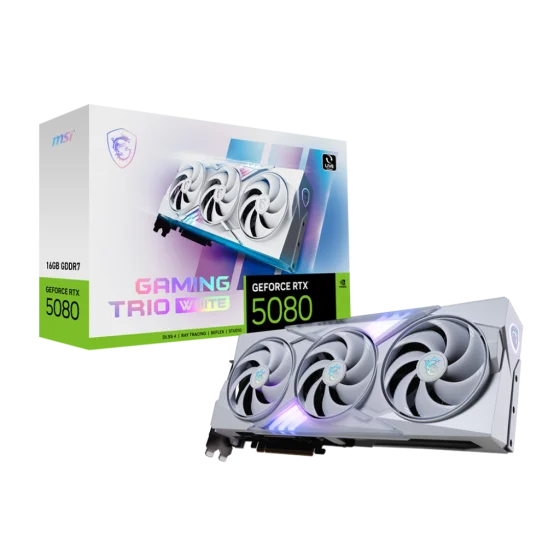 Msi GeForce RTX 5080 16G GAMING TRIO WHITE GDDR7 GPU