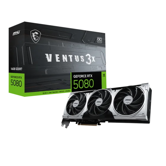 Msi GeForce RTX 5080 16G VENTUS 3X OC PLUS GDDR7 GPU Msi GeForce RTX 5080 16G VENTUS 3X OC PLUS GDDR7 GPU