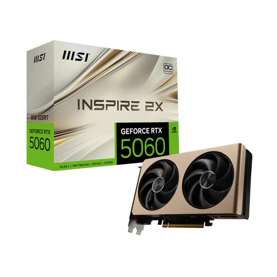MSI GeForce RTX 5060 Inspire 2X OC 8GB GDDR7 Graphics Card