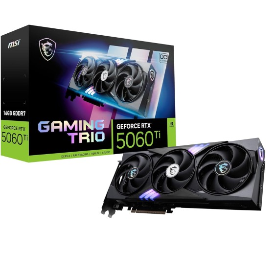 MSI GeForce RTX 5060 Ti 16G GAMING TRIO OC graphics card with triple-fan cooler MSI GeForce RTX 5060 Ti 16G GAMING TRIO OC graphics card with triple-fan cooler