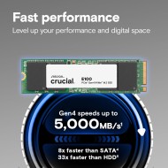 Crucial E100 2TB PCIe Gen4 x4 M.2 2280 NVMe SSD