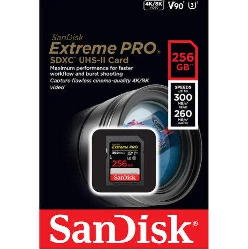 SanDisk Extreme PRO UHS-II 256GB Memory Card SanDisk Extreme PRO UHS-II 256GB Memory Card