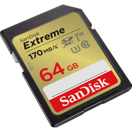 SanDisk Extreme SD UHS-I 64GB Memory Card SanDisk Extreme SD UHS-I 64GB Memory Card