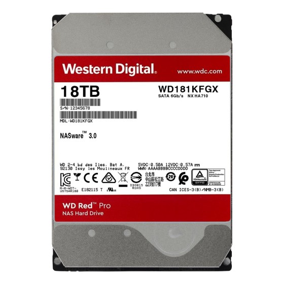 WD Red Pro 18TB NAS HDD - WD181KFGX WD Red Pro 18TB WD181KFGX NAS Hard Drive