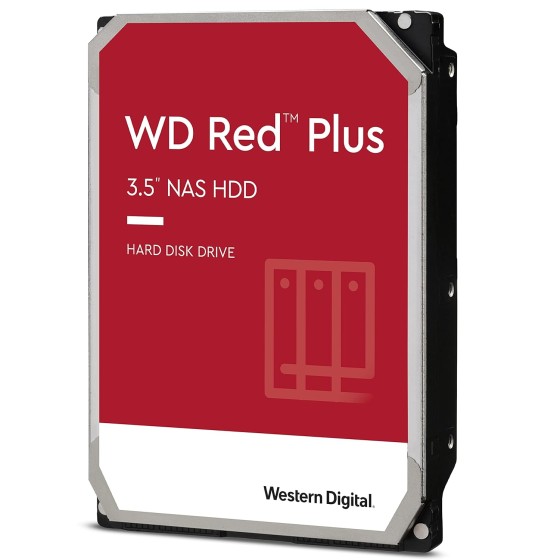 Western Digital 6TB WD Red Plus NAS Internal Hard Drive HDD - 5400 RPM, SATA 6 Gb/s, CMR, 256 MB Cache, 3.5inch -WD60EFPX