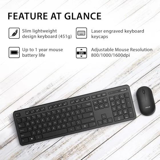ASUS CW100 Keyboard and Mouse Combo ASUS CW100 Keyboard and Mouse Combo