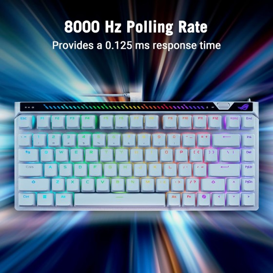 ASUS ROG Falchion Ace 75 HE Wired White Gaming Keyboard ASUS ROG Falchion Ace 75 HE Wired White Gaming Keyboard