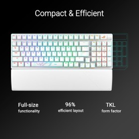 ASUS ROG Strix Scope II 96 Wireless NX Snow White Gaming Keyboard ASUS ROG Strix Scope II 96 Wireless NX Snow White Gaming Keyboard