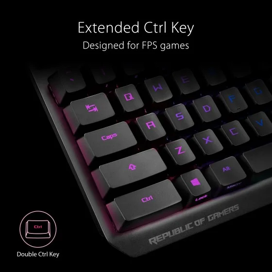 ASUS ROG Strix Scope RX RED Optical Mechanical Switches Gaming Keyboard, USB 2.0 Passthrough, 2X Wider Ctrl Key for Greater FPS Precision, Aura Sync, Armoury Crate RGB Lighting ASUS ROG Strix Scope RX RED Optical Mechanical Switches Gaming Keyboard, USB 2.0 Passthrough, 2X Wider Ctrl Key for Greater FPS Precision, Aura Sync, Armoury Crate RGB Lighting