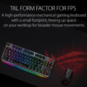 ASUS ROG Strix Scope TKL Deluxe Cherry MX SPEED SILVER Keyboard ASUS ROG Strix Scope TKL Deluxe Cherry MX SPEED SILVER Keyboard