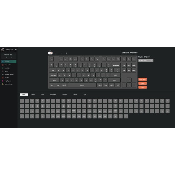 Keychron C1 Pro 8K QMK RGB Red Switch Keyboard Retro at NationalPC India