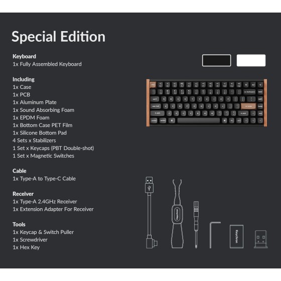 Keychron K2 HE Wireless Magnetic RGB Keyboard Black product image Keychron K2 HE Wireless Magnetic RGB Keyboard Black at NationalPC India