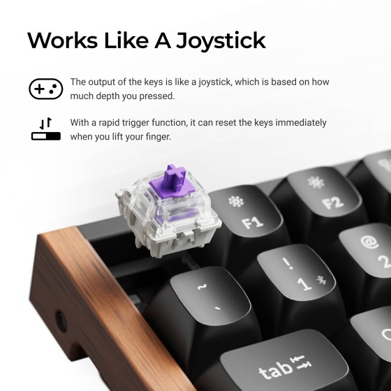 Keychron K4 HE Wireless Magnetic RGB Keyboard Black at NationalPC India