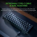 Razer Huntsman Mini Gaming Keyboard Clicky Optical Purple(Black)with 60% Form Factor and Doubleshot PBT Keycaps With Side-Printed Secondary Functions