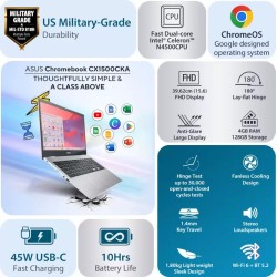 ASUS Chromebook Flip CX1 CX1500CKA-NJ0413 Light Weight Laptop ASUS Chromebook Flip CX1 CX1500CKA-NJ0413 Light Weight Laptop