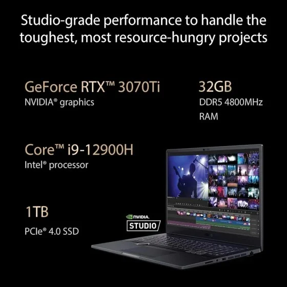 ASUS ProArt Studiobook 16 OLED H7600ZW-L911WS Laptop ASUS ProArt Studiobook 16 OLED H7600ZW-L911WS Laptop