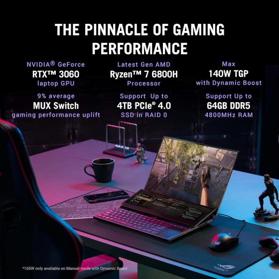 ASUS ROG Zephyrus Duo 16 GX650RMZ-LS019WS Gaming Laptop ASUS ROG Zephyrus Duo 16 GX650RMZ-LS019WS Gaming Laptop