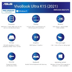 ASUS Vivobook 15 KM513UA-BQ713TS Light Weight Laptop ASUS Vivobook 15 KM513UA-BQ713TS Light Weight Laptop