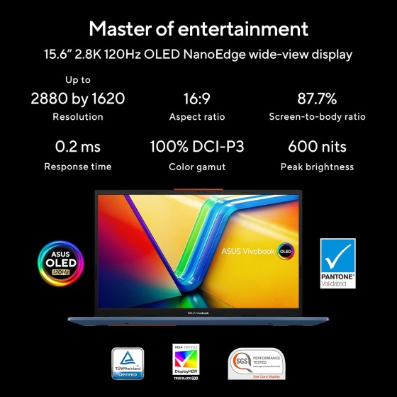 ASUS Vivobook S 15 OLED S5504VA-MA541WS Light Weight Laptop ASUS Vivobook S 15 OLED S5504VA-MA541WS Light Weight Laptop