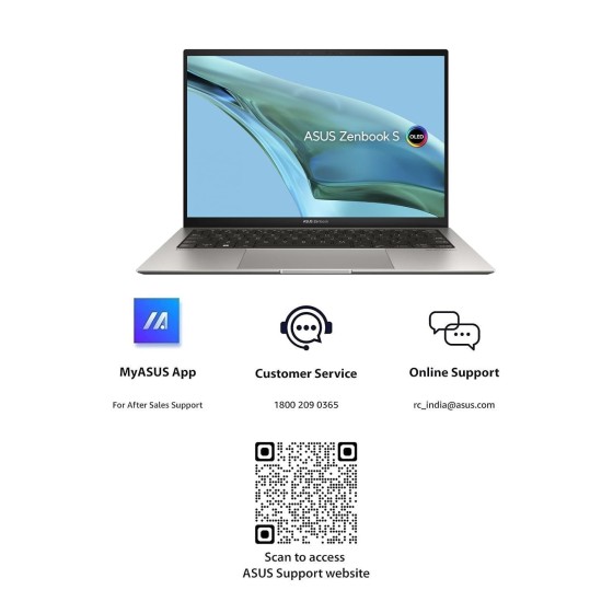 ASUS Zenbook S 13 OLED (UX5304) - Core i5, 3K OLED Display, 16GB RAM, 512GB SSD ASUS Zenbook S 13 OLED UX5304VA-NQ542WS with Intel Core i5, 3K OLED Display, and 16GB RAM