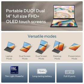 ASUS Zenbook Duo OLED UX8406MA-QL761WS Creator Laptop