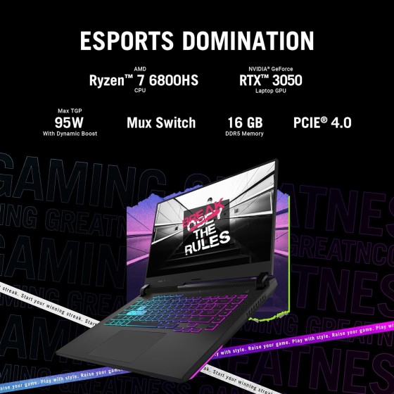 ASUS ROG Strix G15 G513RC-HN251WS Gaming Laptop ASUS ROG Strix G15 G513RC-HN251WS Gaming Laptop