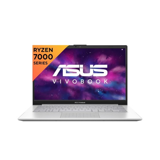 Asus VivoBook Go 14 Cool Silver Laptop witb AMD Ryzen 5 7520U Processor(4 Cores 8 Threads 4.3GHz 4MB Cache AMD Radeon Graphics),8GB Laptop Ram ,512GB SSD ,14 Inch FHD Display and Nums Lock Pad ,Windows 11 and Microsoft Office