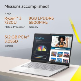 Asus VivoBook Go 14 Ryzen 5 7520U 8GB 512GB Cool Silver Laptop Asus VivoBook Go 14 Ryzen 5 7520U 8GB 512GB Cool Silver Laptop