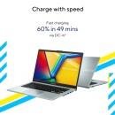 ASUS VivoBook Go 14 Quiet Grey Green 1.38 Kg Laptop with Intel Core i3 N305 Processor (8 Cores 8 Threads 3.80GHz 6MB Cache Intel UHD Graphics), 8GB DDR4 RAM, 512GB SSD, FHD Anti-glare Display, Fingerprint, WiFi 6, Microsoft Office and Windows 11