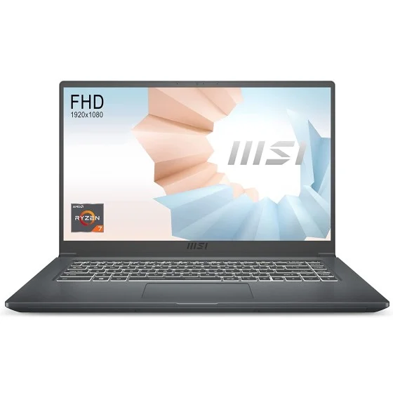 MSI Morden 15 AM5-280IN Laptop with AMD Ryzen 7 5700U, 15.6 Inches Fhd IPS-Level 60Hz Panel(8Gb/512Gb Nvme Ssd/Windows 11 Home/Carbon Grey/1.6Kg) MSI Morden 15 AM5-280IN Laptop with AMD Ryzen 7 5700U, 15.6 Inches Fhd IPS-Level 60Hz Panel(8Gb/512Gb Nvme Ssd/Windows 11 Home/Carbon Grey/1.6Kg)