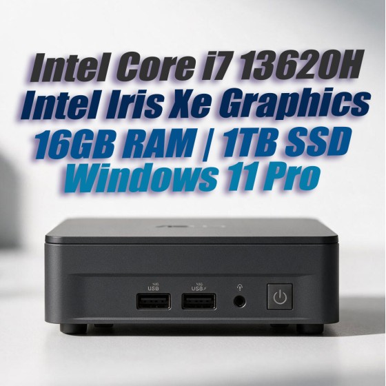ASUS NUC13ANKH Core i7-13620H Slim 16GB 1TB Windows 11 mini PC