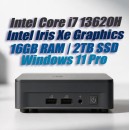 ASUS NUC13ANKH Core i7-13620H Slim 16GB 2TB Windows 11 mini PC
