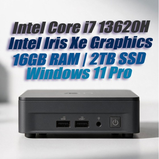 ASUS NUC13ANKH Core i7-13620H Slim 16GB 2TB Windows 11 mini PC