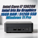 ASUS NUC13ANKH i7-13620H 16GB 512GB Win11 Mini PC ASUS NUC13ANKH Core i7-13620H Slim 16GB 512GB Windows 11 mini PC