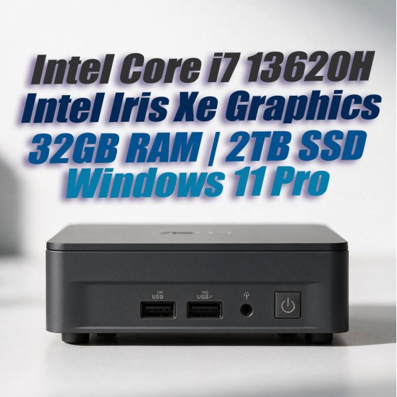 ASUS NUC13ANKH Core i7-13620H Slim 32GB 2TB Windows 11 mini PC