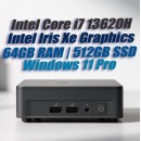 ASUS NUC13ANKH Core i7-13620H Slim 64GB 512GB Windows 11 mini PC