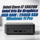 ASUS NUC13ANKH Core i7-13620H Slim 8GB 250GB Windows 11 mini PC