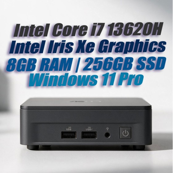 ASUS NUC13ANKH Core i7-13620H Slim 8GB 250GB Windows 11 mini PC