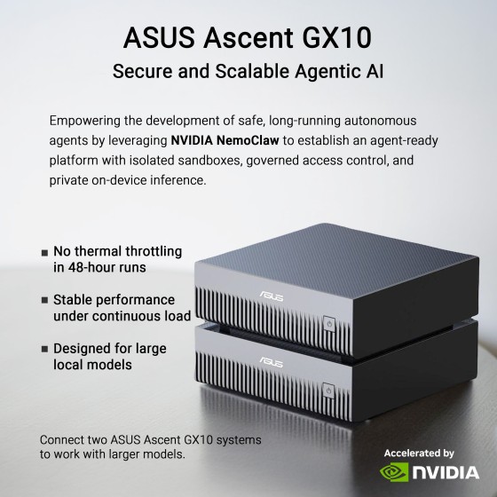 ASUS Ascent GX10 NVIDIA GB10 Blackwell AI Supercomputer 1TB