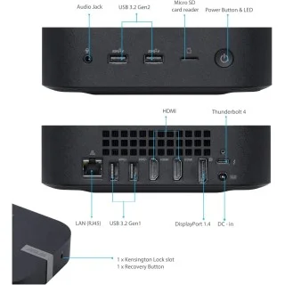 ASUS Chromebox 5a Mini-PC – Intel Celeron 7305, 8 GB RAM, 128 GB SSD, Quad-Display, Wi-Fi 6E, Chrome OS