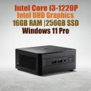 Intel NUC 12 Pro Kit NUC12WSHi3 Mini Pc With 12th Gen Core i3-1220P Processor (10 Cores 12 Threads 4.40GHz 12MB Cache Intel UHD Graphics) with 16GB DDR4 RAM, 256GB M.2 SSD, 2.5GbE LAN, Wi-Fi 6E, Bluetooth 5.3, 2x Thunderbolt 4 ports Windows 11 Pro