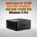 Intel NUC 12 Pro Kit NUC12WSHi3 Mini Pc With 12th Gen Core i3-1220P Processor (10 Cores 12 Threads 4.40GHz 12MB Cache Intel UHD Graphics) with 8GB DDR4 RAM, 256GB M.2 SSD, 2.5GbE LAN, Wi-Fi 6E, Bluetooth 5.3, 2x Thunderbolt 4 ports and Windows 11