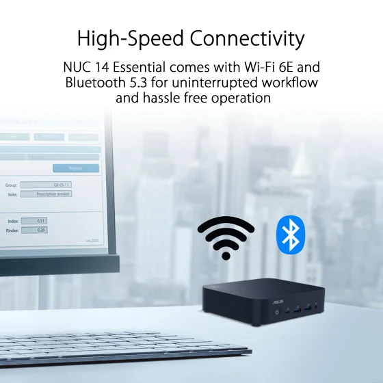 ASUS NUC 14 Essential NUC14MNK-B Barebone Mini PC N150 ASUS NUC 14 Essential NUC14MNK-B Barebone Mini PC N150